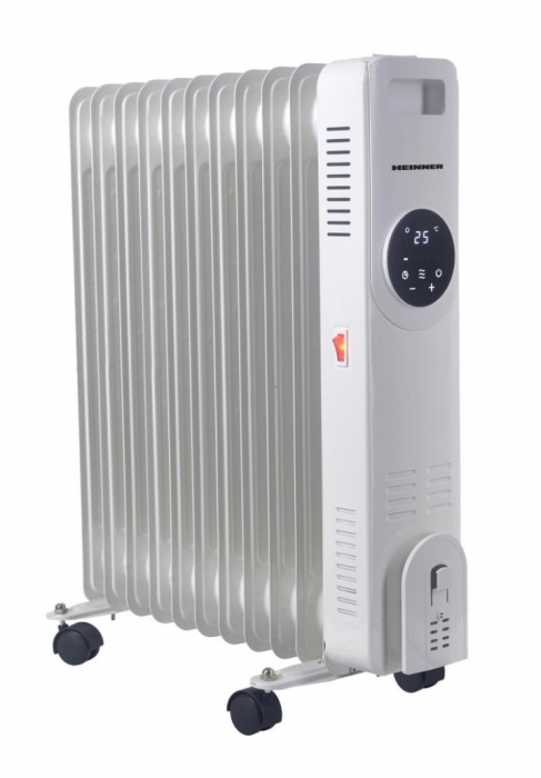 Calorifer electric cu ulei Heinner HOH-YD11WH, 2500 W, 11 elementi, Termostat ajustabil, Protectie supraincalzire, Alb [2]