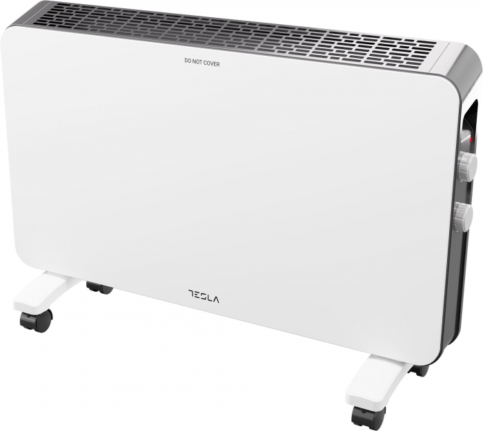Calorifer electric Tesla PC301WB, 2000W, termostat reglabil cu autoresetare, 3 trepte, protectie supraincalzire, senzor pentru consum optimizat, anti-rasturnare, suprafata acoperita 20-25m2, Alb [8]