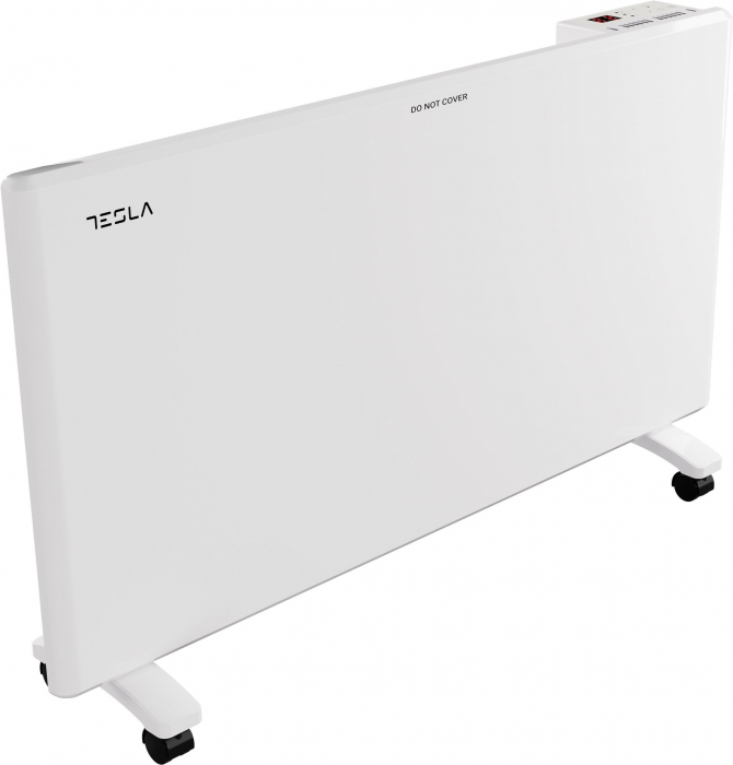 Calorifer electric Tesla PC501WD, 2000W, termostat reglabil cu autoresetare, 3 trepte, protectie supraincalzire, senzor pentru consum optimizat, anti-rasturnare, suprafata acoperita 20-25m2, Alb [2]
