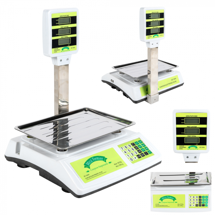 Cantar electronic 50 kg, acumulator 4 V-4 Ah, 220 V, Micul Fermier GF-2454 [9]