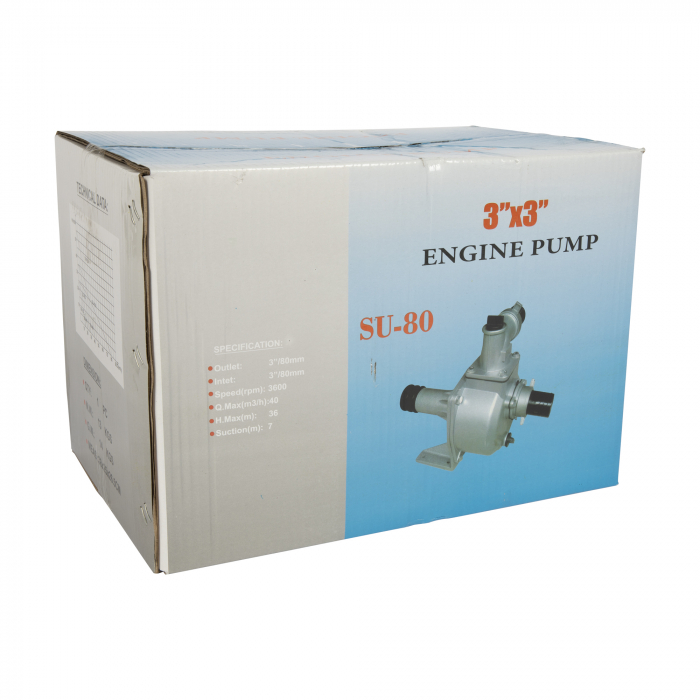Cap de motopompa 3 toli cu fulie pentru motor [10]