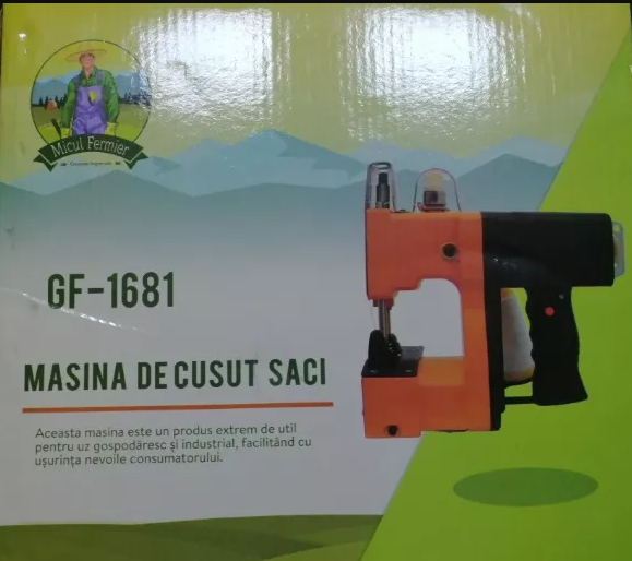 PACHET - Masina Profesionala Pentru Cusut Saci Rafie, Hartie, Panza-Plastic 210w taiere automata, Micul Fermier GF-1681 + 10 Mosoare ata pentru masina de cusut saci [5]