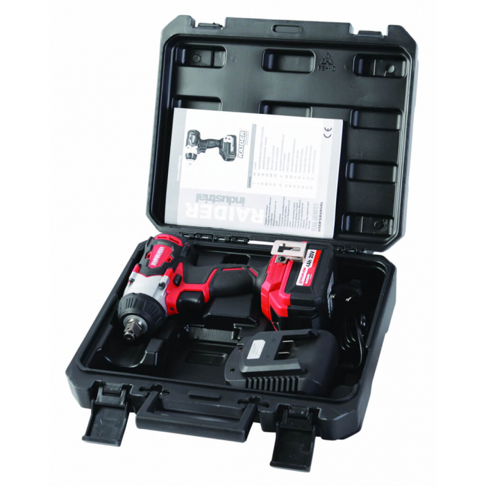 Cheie de impact cu acumulator 20V 4Ah 320Nm RDI-IBW01 Raider Industrial [2]
