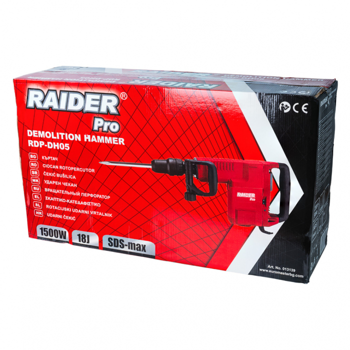 Ciocan Demolator Raider Pro RDP‑DH05 1500 W, SDS‑Max 18 J, 14,5 kg [10]