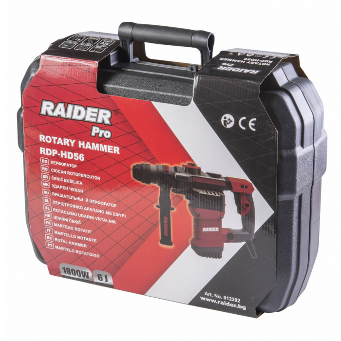 Ciocan rotopercutor 1800 W x 28 mm SDS plus 6J si viteza variabila RDP-HD56 Raider Pro [3]
