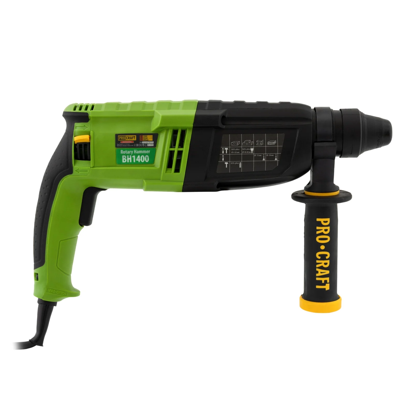 Ciocan Rotopercutor Procraft BH1400, 3 J, 790 W, 900 rpm, 4000 bpm, Model 2020 SDS+ [7]