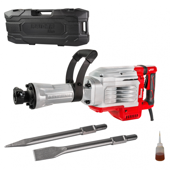 Ciocan Rotopercutor Raider Pro RDP‑DH04 1400 W, HEX 30 mm, Energie Impact 30 J, Cuvală + Kit Dălzire [1]