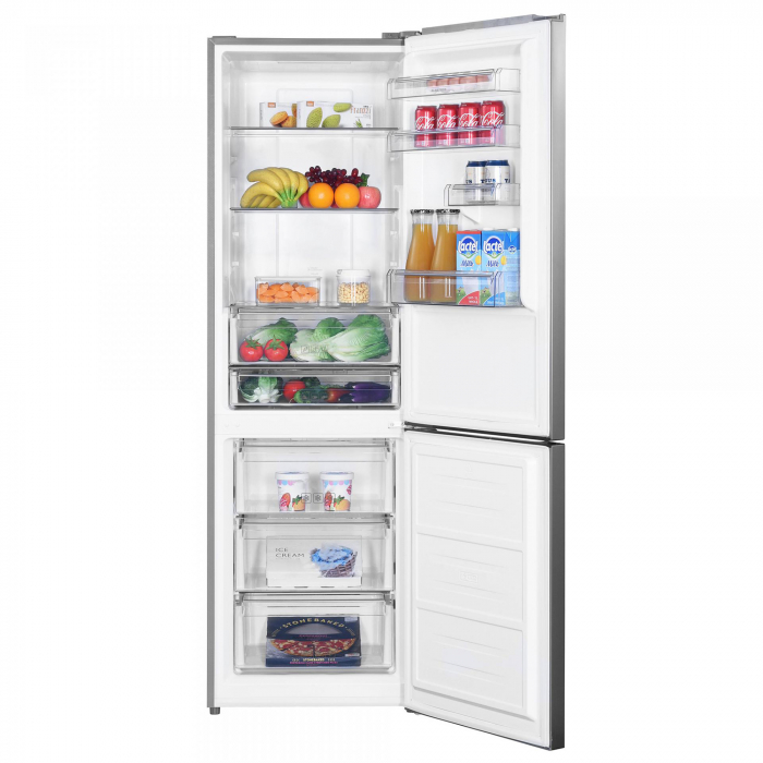 Combina Frigorifica Albatros CNFX495E, 347 L, Full No Frost, Clasa energetica E, 3 sertare congelator, Inaltime 195 cm, Inox/ Argintiu [2]