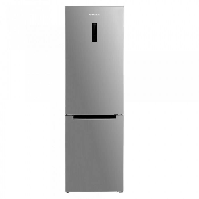 Combina Frigorifica Albatros CNFX495E, 347 L, Full No Frost, Clasa energetica E, 3 sertare congelator, Inaltime 195 cm, Inox/ Argintiu [1]