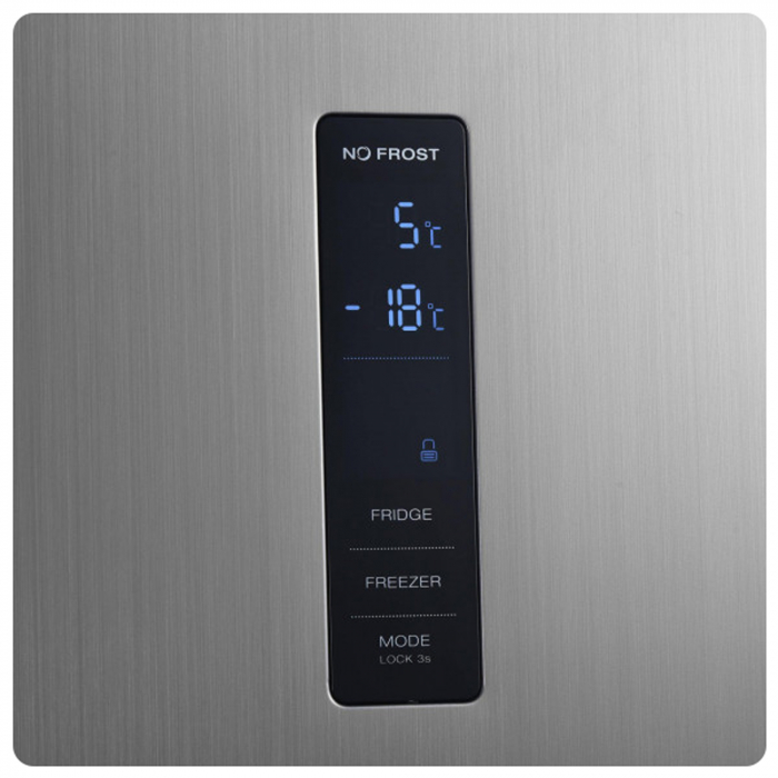 Combina Frigorifica Albatros CNFX495E, 347 L, Full No Frost, Clasa energetica E, 3 sertare congelator, Inaltime 195 cm, Inox/ Argintiu [4]