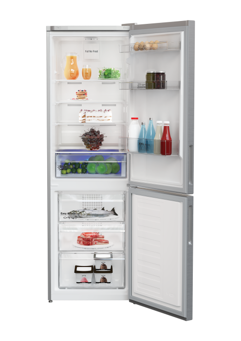 Combina frigorifica Arctic AK60366E40NFMT, 324 l, Full NoFrost, Control electronic, Air Flow Dual Tech, Clasa E, H 185 cm, Argintiu [2]