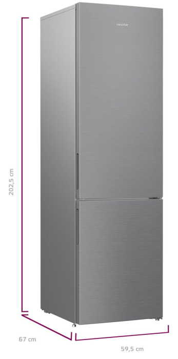 Combina frigorifica Arctic AK60406M40NFMT, 362 l, Clasa E, Full NoFrost, Fresh Max 0 grC, H 203 cm, Metal Look [4]
