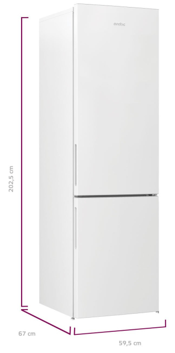 Combina frigorifica Arctic AK60406M40NFW, 362 l, Termostat ajustabil, Ventilator, Garden Fresh, Eco Led, Clasa E, Full NoFrost, Fresh Max 0 grC, H 203, Alb [3]