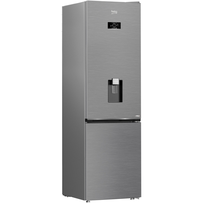 Combina frigorifica Beko, 355l, Clasa E, NoFrost, Display, dozator apa, AeroFlow, HarvestFresh, H 203.5, Melat Look [2]