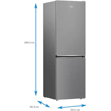 Combina frigorifica Beko B1RCNA364XB, No Frost, AeroFlow, XXL Bottle holder, MaxStore, 316 L, 186.5 H, Clasa energetica E, Metal Look [8]
