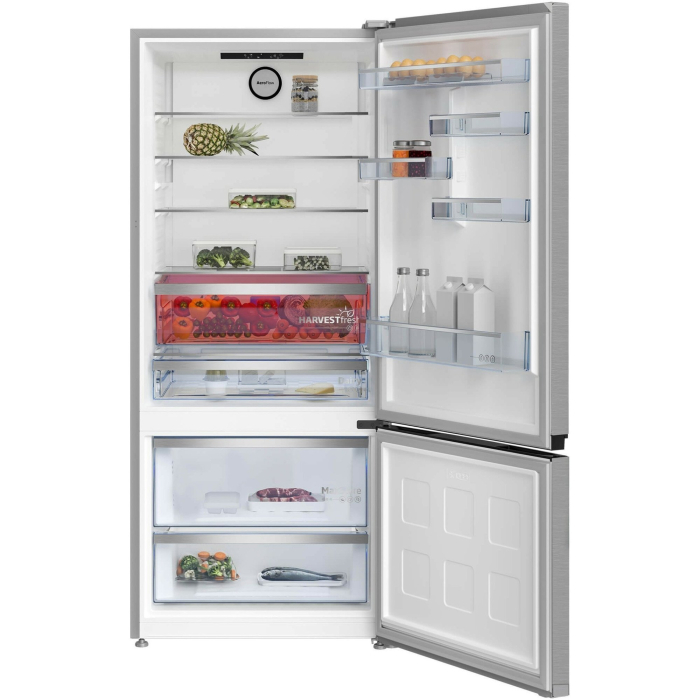 Combina frigorifica Beko B3RCNE594HXB, 551 l, No Frost, HarvestFresh, AeroFlow, Clasa E, Kitchen Fit, Compartiment 0 C, H 187 cm, Metal Look [4]