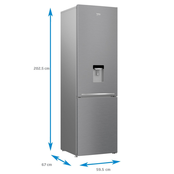 Combina frigorifica Beko RCSA406K40DXBN, 386 l, Clasa E, Dozator apa, H 202.5 cm, Argintiu [4]