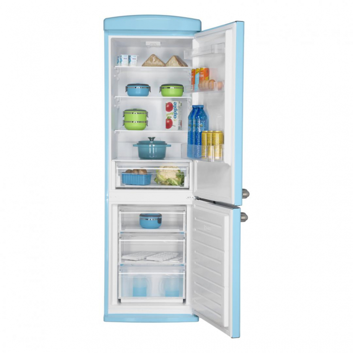 Combina frigorifica Fram FC-VRR340BLF+, 340 l, Less Frost, Lumina LED, Dezghetare automata frigider, Clasa F, H 190 cm, Albastru [3]