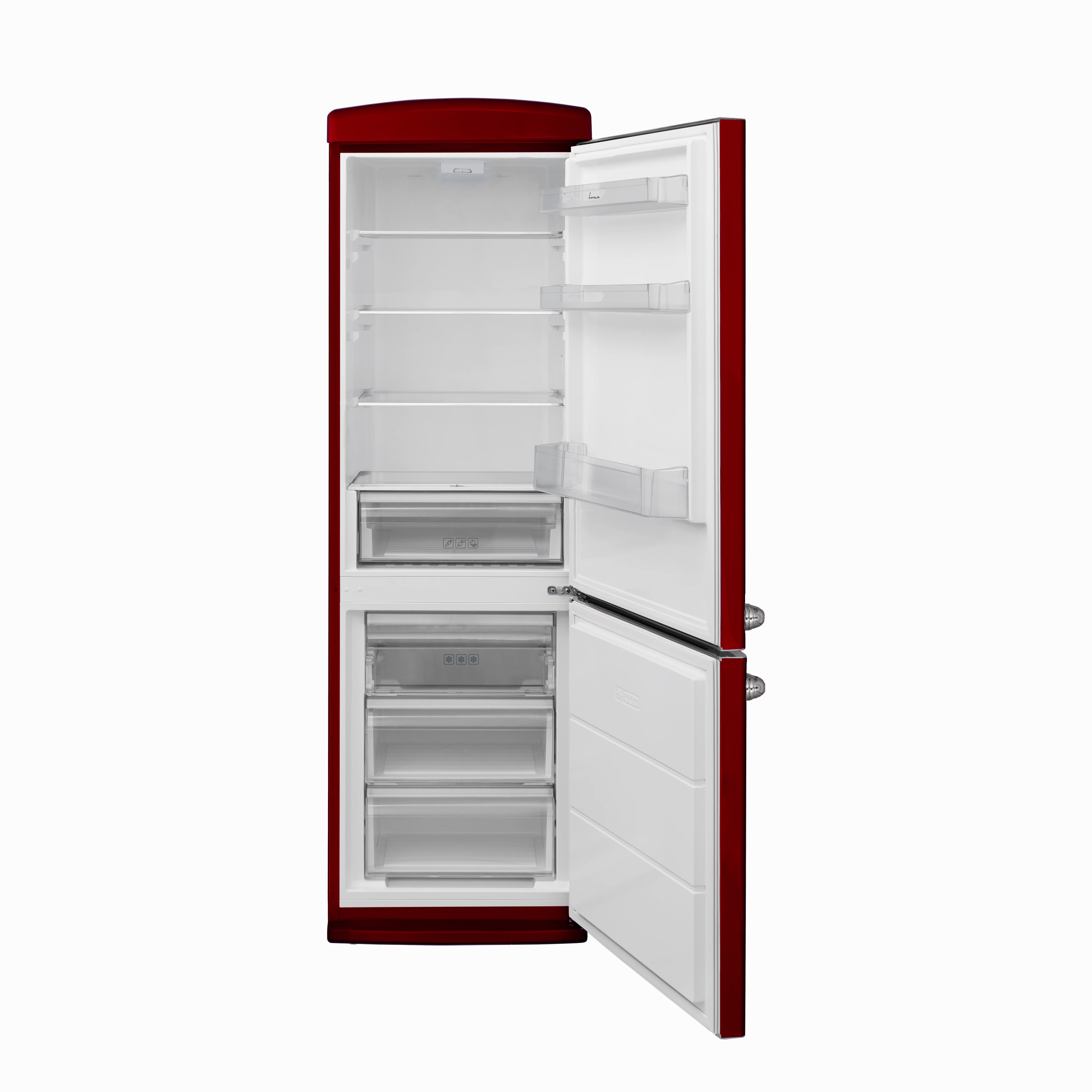 Combina frigorifica Fram FC-VRR341BDE++, 340 l, Clasa E, Iluminare LED, Control mecanic, Burgundi [3]