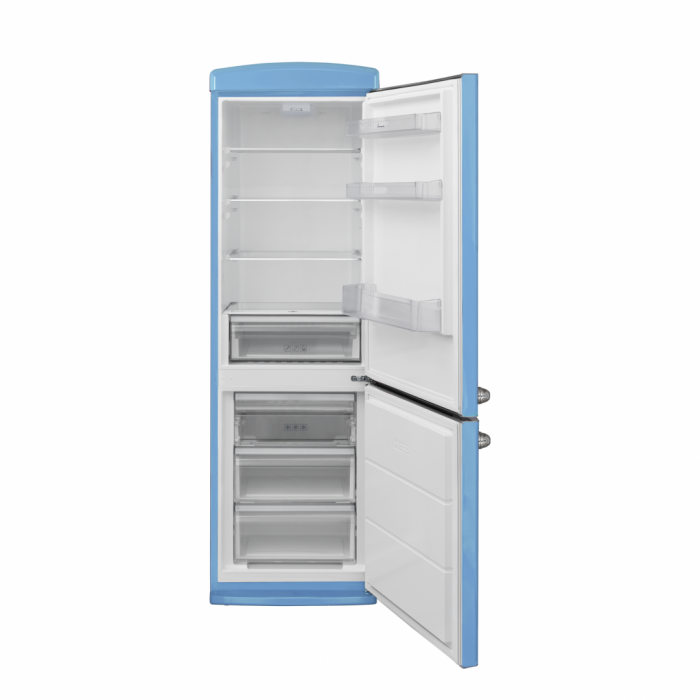 Combină Frigorifică Fram FC-VRR341BLE++, 340L, Less Frost, Super Congelare, Clasa E, Control mecanic, H 186 cm Bleu [2]