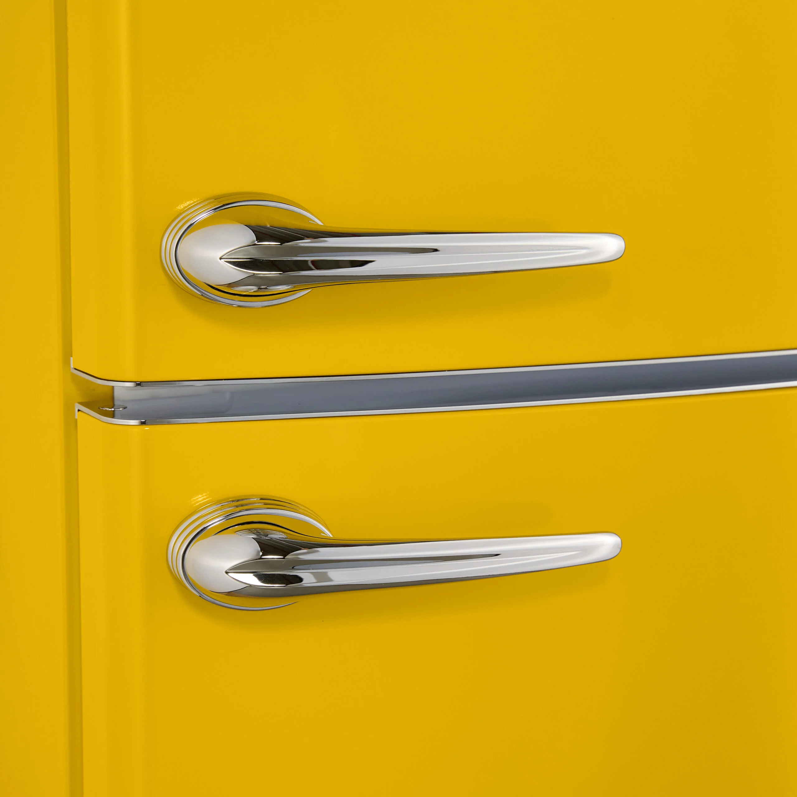 Combina frigorifica Fram FC-VRR341YLE++, 340l, Iluminare LED, Control mecanic cu termostat ajustabil, Clasa E, Galben [6]