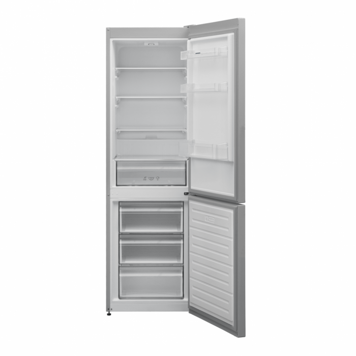 Combina frigorifica Heinner HC-HM253XE++, 253 l, No Frost, Clasa E, Control electronic, Iluminat LED, H 180 cm, Argintiu [2]