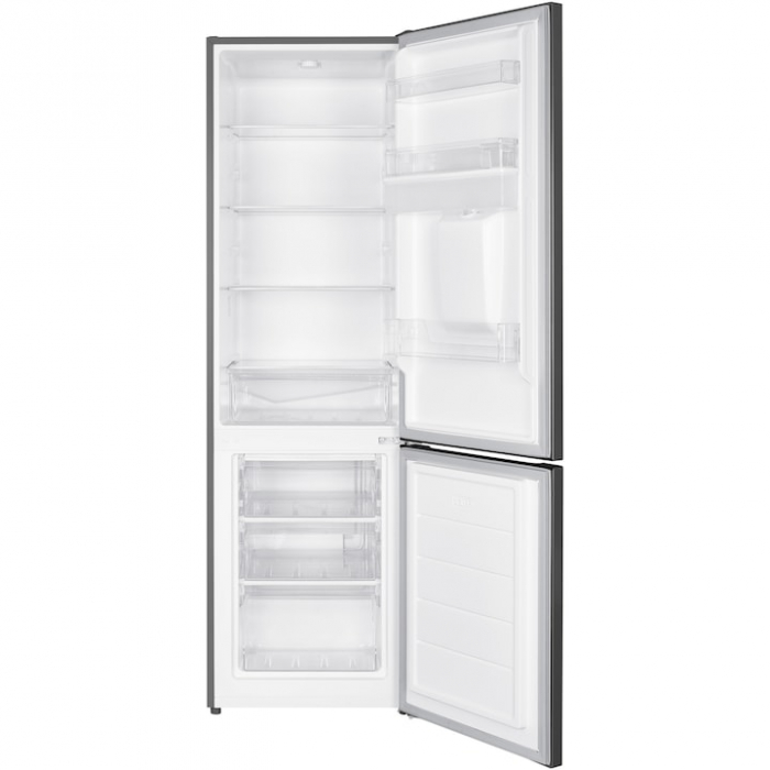 Combina frigorifica Heinner HC-HM260XWDE++, 260 l, Clasa E, Dozator apa, Control electronic, Iluminare LED, Usi reversibile, H 180 cm, Argintiu [2]