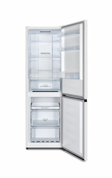Combina frigorifică Heinner HCNF-HS304E++, 304L, Full No Frost, Multi Air Flow, Display interior, Funcție Vacanță, Alb cu mâner negru [2]