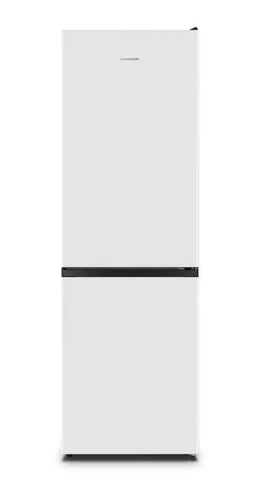 Combina frigorifică Heinner HCNF-HS304E++, 304L, Full No Frost, Multi Air Flow, Display interior, Funcție Vacanță, Alb cu mâner negru [1]