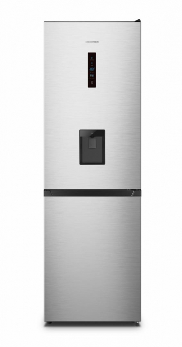 Combina frigorifică Heinner HCNF-HS304XWDE++, 304L, Full No Frost, Multi Air Flow, Dozator de apă, Display LED, Aspect inox [1]