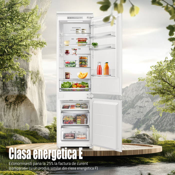 Combina frigorifică incorporabilă Samus SCBI395NFE, 300 L, Full No Frost, Clasa E, Super Freeze, Iluminare LED [5]