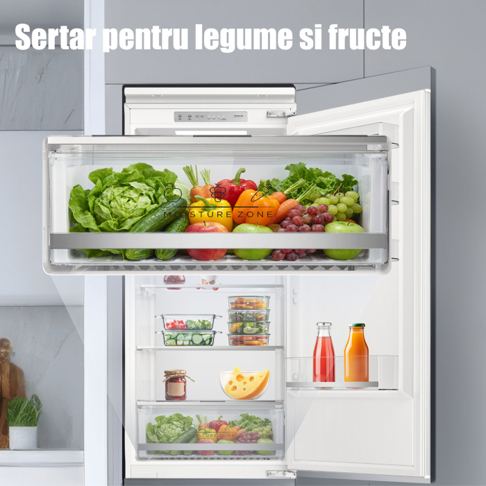 Combina frigorifică incorporabilă Samus SCBI395NFE, 300 L, Full No Frost, Clasa E, Super Freeze, Iluminare LED [7]