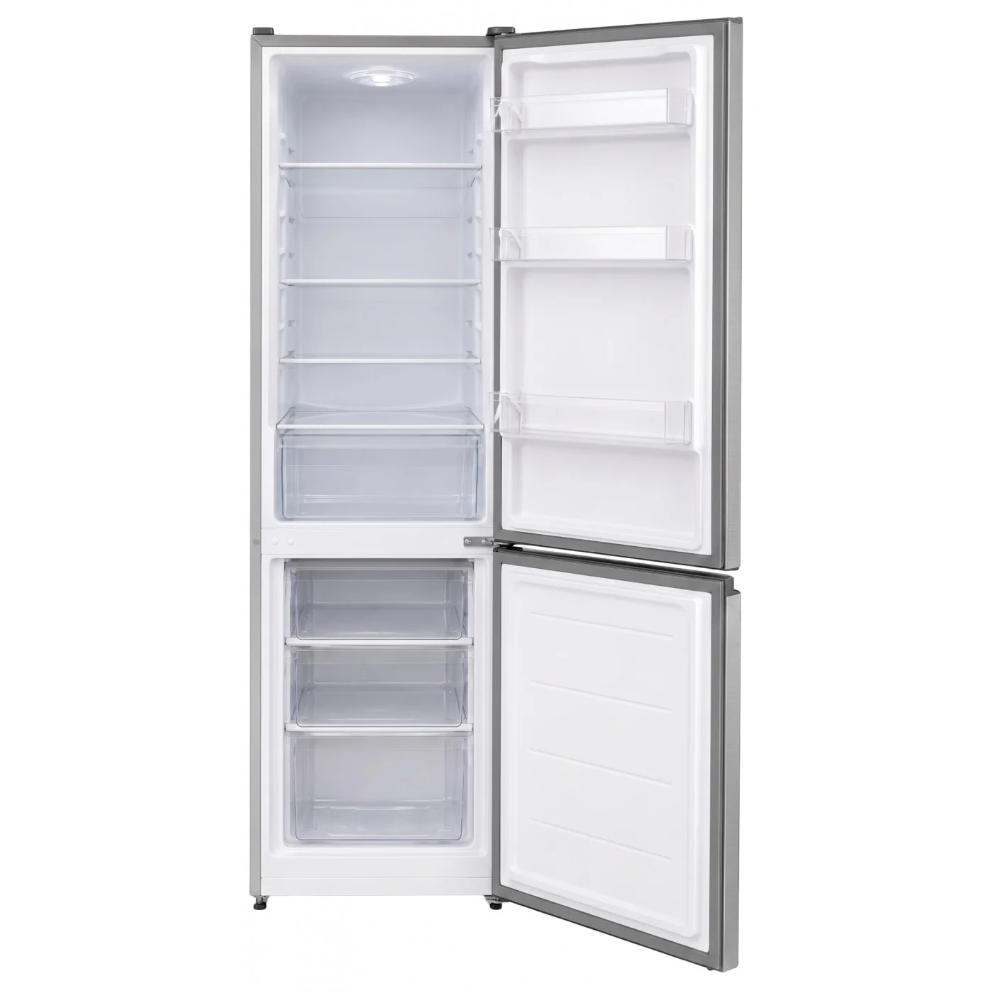 Combina frigorifica LDK CF-268S, Capacitate 268 l, Less Frost, Termostat reglabil, Iluminare LED, H 175 cm, Clasa E, Argintiu [3]
