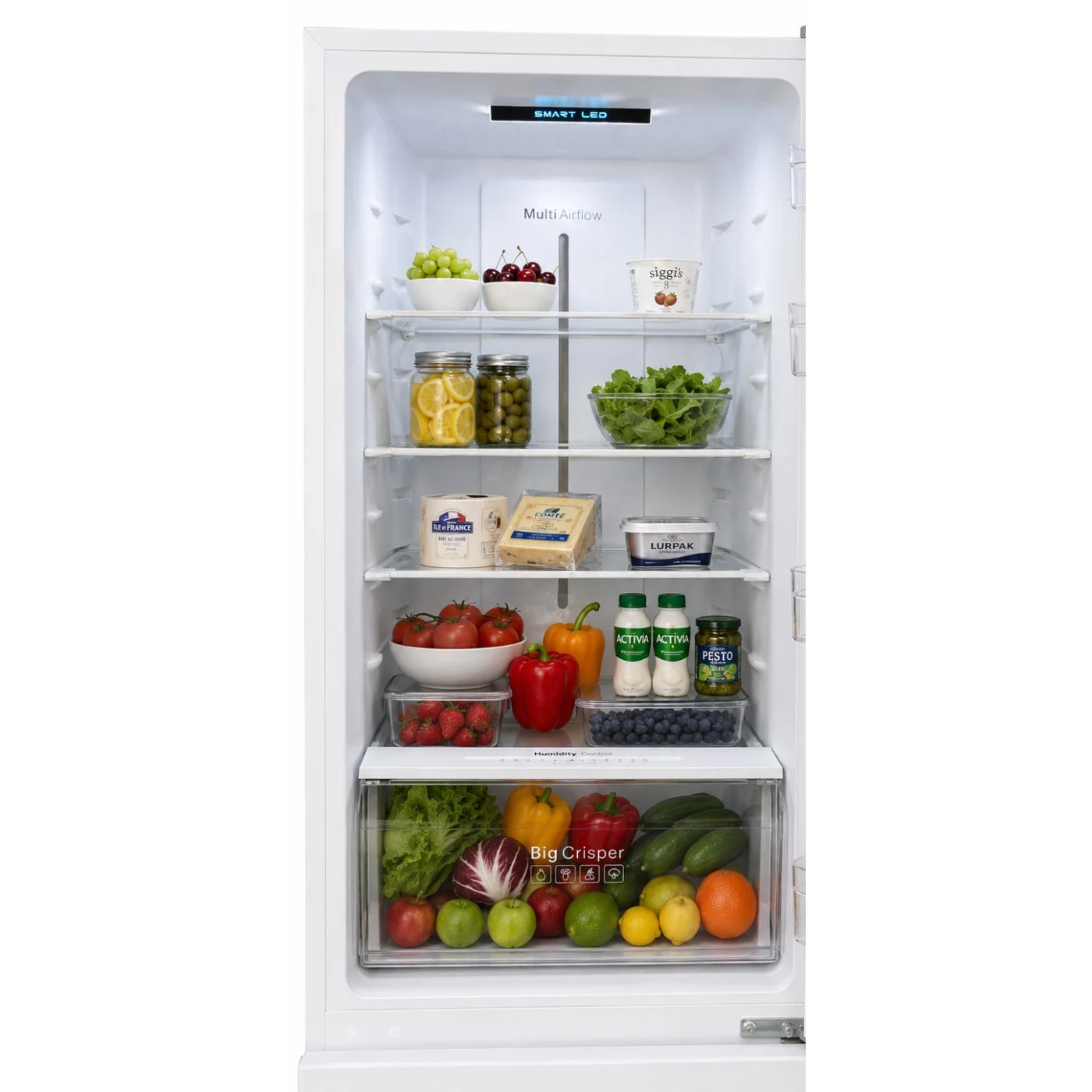 Combina frigorifica LDK CF-320NFDI W, Capacitate 320 l, No Frost, Control Touch, Big Crisper, H 185 cm, Clasa E, Alb [4]