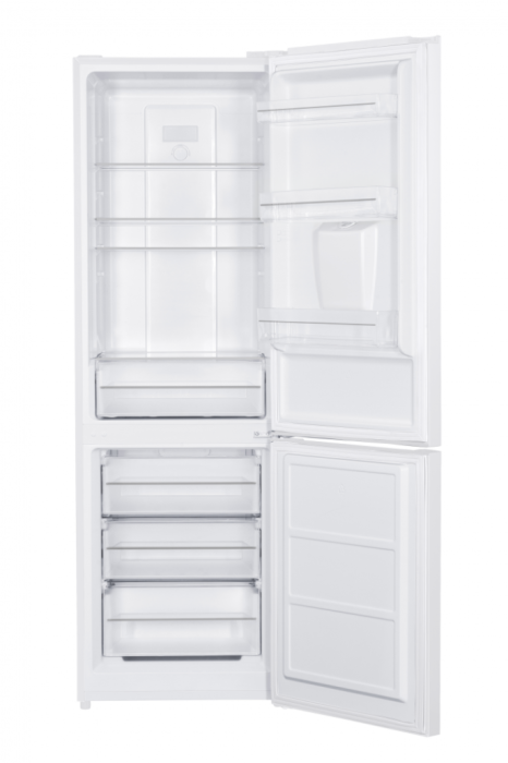 Combina frigorifica No frost Heinner HCNF-HM291INVWDE++, 291 l, Clasa E, Compresor inverter, Dozator de apa, Lumina LED, 3 rafturi din sticla frigider, 3 sertare congelator, H 185 cm, Alb [2]