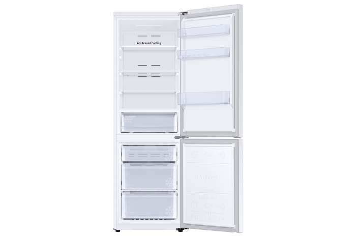 Combina frigorifica Samsung, 344 l, Clasa D, Total No Frost, Compresor Digital Inverter, Iluminare LED, Afisaj intern, WiFi, AI Energy️, H 185 cm, Alb [2]