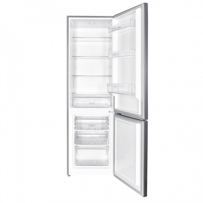 Combina frigorifica Samus SCX344E, 262 litri, clasa E, inaltime 180 cm, termostat reglabil, dezghetare automata la frigider, lumina interioara tip LED, picioare reglabile, argintie [2]
