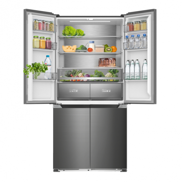 Side by side Slot-in cu 4 usi Samus S4DX-650NFE, 503 L, Full No Frost, Multi climate system, Afisaj LCD, Clasa energetica E, H 190.2 cm, Inox [6]