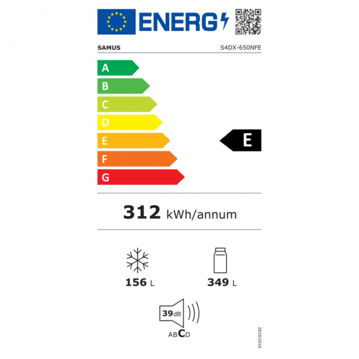Side by side Slot-in cu 4 usi Samus S4DX-650NFE, 503 L, Full No Frost, Multi climate system, Afisaj LCD, Clasa energetica E, H 190.2 cm, Inox [9]