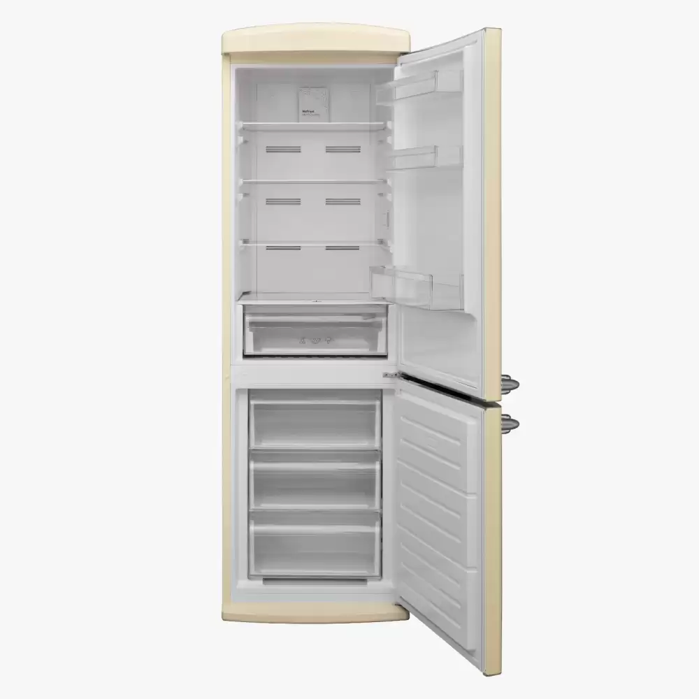 Combina frigorifică Studio Casa Retro, 330 L, H 190 cm, No-Frost, control LED, congelare rapidă, mod Eco, crem [2]