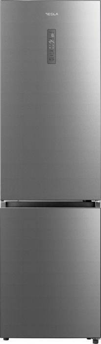 Combina frigorifica Tesla RC3400FMX, 338 l, Clasa E, Total NO Frost, Display LED, H 185 cm, Inox [1]