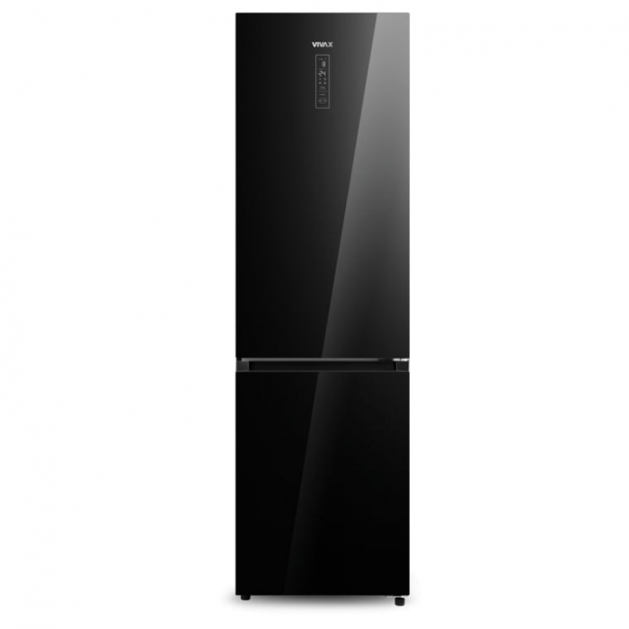 Combina frigorifica VIVAX CF-3781DNF BG, 378L, Clasa E, Total No Frost si No Frost Multi Air Flow, Termostat digital LED, Iluminare LED, Fast Freeze, Avertizare sonora, Usi reversibile, H 197cm, Sticl [2]