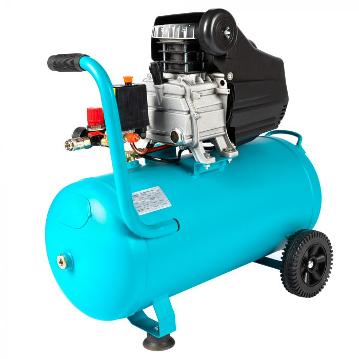 Compresor cu ulei, 1680 W, 50 l, debit 206L/min, 8 bar, 2 prize de aer,  Detoolz [1]