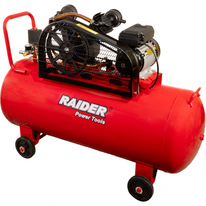Compresor de aer pe curea, butelie 200l, putere motor 2.2kW, debit aer 250l/min, 2 pistoane, RD-AC19 [1]