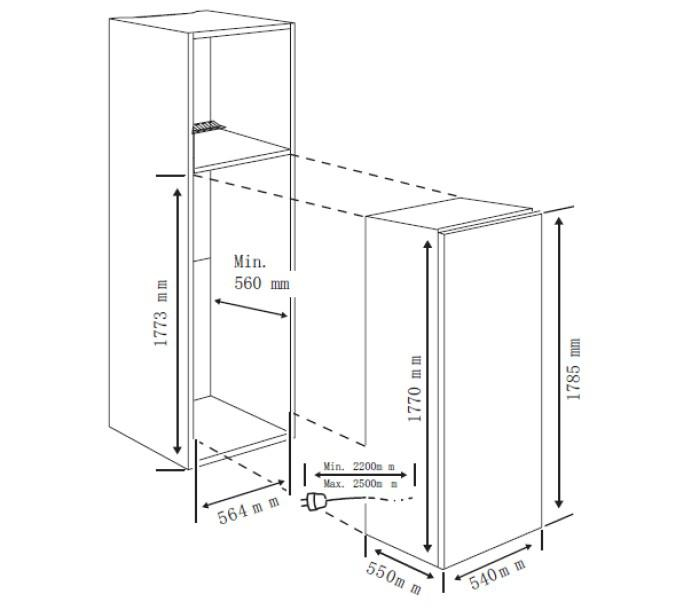 Congelator Incorporabil Heinner HFF-BIM212NFCE++, 212L, No Frost, Functie Cool & Freeze, Frigider si Congelator 2 in 1, Clasa E, Control Electronic, Super Racire, Super Congelare, 7 Compartimente, Alb [7]