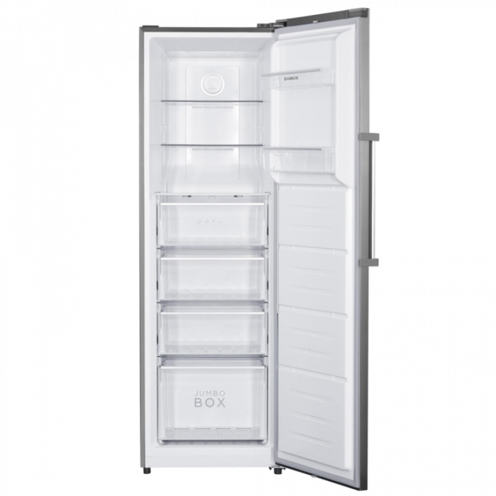 Congelator Samus SCXE346NFE, 274 litri, Full No Frost, clasa E, inaltime 185 cm, Multi Air Flow, compartiment Jumbo Box, afisaj LED, iluminare LED, Argintiu [1]