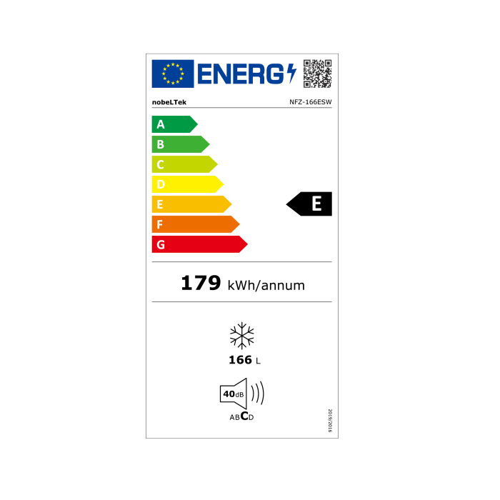 Congelator vertical Nobeltek Static, capacitate neta 166 L, clasa energetica E, Alb [5]