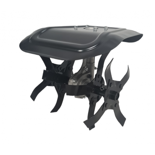 Cultivator pentru motocoasa cu aparatoare, 28mm X 9 dinti, compatibil cu motocoasele Micul Fermier, Detoolz, Procraft, Baikal, Moghilev, Elefant, Yamamoto, Kratos, Partner, Fermer [5]