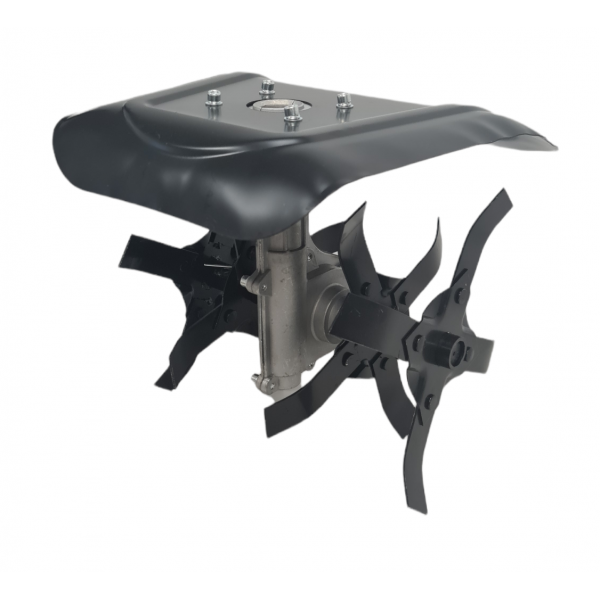 Cultivator pentru motocoasa cu aparatoare, 28mm X 9 dinti, compatibil cu motocoasele Micul Fermier, Detoolz, Procraft, Baikal, Moghilev, Elefant, Yamamoto, Kratos, Partner, Fermer [2]