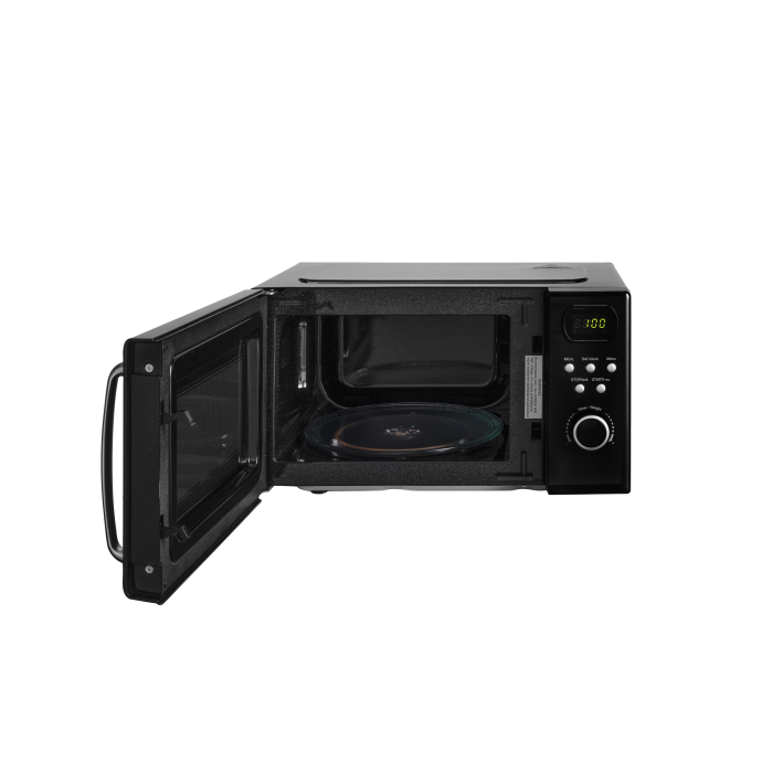 Cuptor cu microunde Daewoo, control digital (tip ceas), 20 litri, 700 W, 8 programe, 5 niveluri de putere, farfurie interioara: 25,5 cm, cavitate interioara vopsita: gri, functie dezghetare: greutate [5]